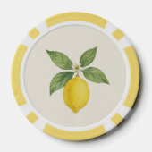 Wasserfarbe Lemon Birthday Pokerchips (Rückseite)