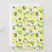 Wasserfarbe Lemon Blossom Wreath Bridal Luncheon Einladung (Rückseite)