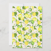 Wasserfarbe Lemon Blossom Wreath Süße 16 Party Einladung (Rückseite)