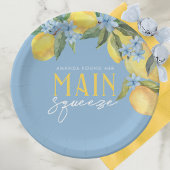 Wasserfarbe Lemon Blue Main Squeeze Personalisiert Pappteller
