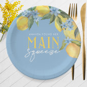 Wasserfarbe Lemon Blue Main Squeeze Personalisiert Pappteller