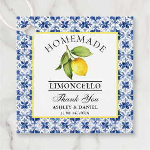 Wasserfarbe Lemon Blue Tile Limoncello Danke Geschenkanhänger