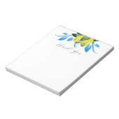 Wasserfarbe Lemon Botanical Vielen Dank Notizblock (Rotiert)