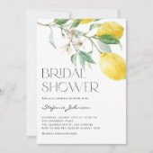 Wasserfarbe Lemon Bouquet Summer Brautparty Einladung (Vorderseite)