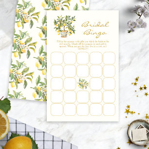 Wasserfarbe Lemon Bridal Bingo