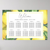 Wasserfarbe Lemon CITRUS Hochzeitskarte Poster (Vorne)