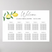 Wasserfarbe Lemon CITRUS Hochzeitskarte Poster (Vorne)