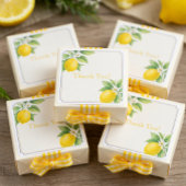 Wasserfarbe Lemon Danke Square Sticker