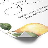 Wasserfarbe Lemon datiert Nacht Ideen. Datum jar b Poster (Ecke)