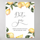 Wasserfarbe Lemon datiert Nacht Ideen. Datum jar b Poster (Vorne)