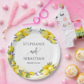 Wasserfarbe Lemon Lavender Boho Pappteller (Party)