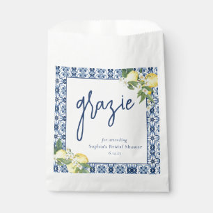 Wasserfarbe Lemon Positano Brautparty Geschenktütchen