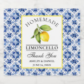 Wasserfarbe Lemon Schaumweinetikett (Einzelnes Label)