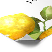 Wasserfarbe Lemon Thema Begrüßungszeichen Poster (Ecke)