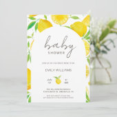 Wasserfarbe Lemon Themed Kinderdusche Einladung (Stehend Vorderseite)