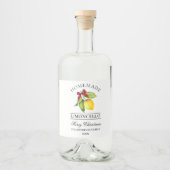 Wasserfarbe Lemon Weihnachten Alkoholflaschenetikett (Vorderseite)