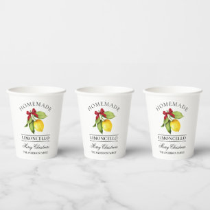 Wasserfarbe Lemon Weihnachten Pappbecher
