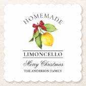 Wasserfarbe Lemon Weihnachten Untersetzer (Vorderseite)