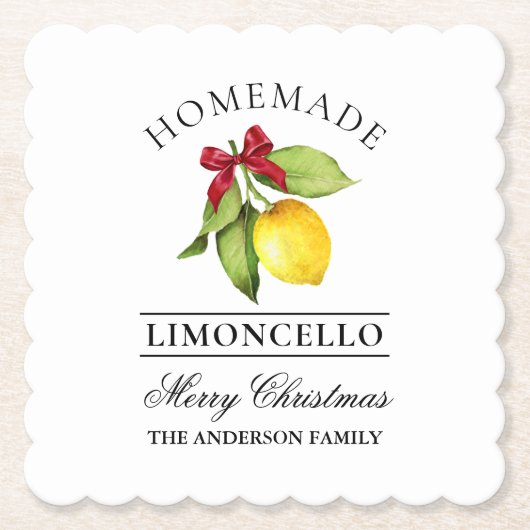 Wasserfarbe Lemon Weihnachten Untersetzer (Vorderseite)