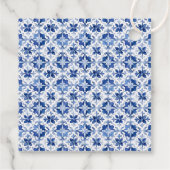 Wasserfarbe Lemons Blue Tile Limoncello Danke Geschenkanhänger (Rückseite)