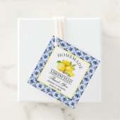 Wasserfarbe Lemons Blue Tile Limoncello Danke Geschenkanhänger (Beispiel)