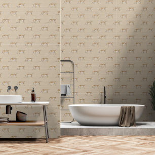 Wasserfarbe Leopard Tapete