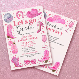 Wasserfarbe Letzte Rodeo Junggeselinnen-Abschied W Einladung