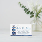 Wasserfarbe Leuchtturm Kinderdusche Buchungsanfrag Begleitkarte (Stehend Vorderseite)