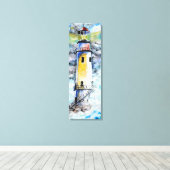 Wasserfarbe - Leuchtturm Leinwanddruck (Insitu (Holzboden))