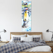 Wasserfarbe - Leuchtturm Leinwanddruck (Insitu (Schlafzimmer))