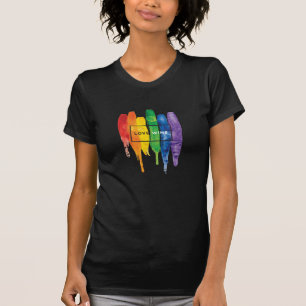 Wasserfarbe LGBT Liebe gewinnt Regenbogenfarbe Typ T-Shirt