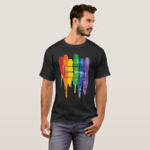 Wasserfarbe LGBT Liebe gewinnt Regenbogenfarbe Typ T-Shirt (Vorne ganz)