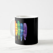Wasserfarbe Liebe gewinnt Regenbogen Farbe Typo Kaffeetasse (Vorderseite Links)