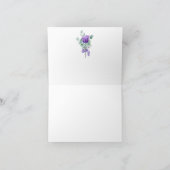 Wasserfarbe Lila Anemone Greenery Danke (Innenseite)