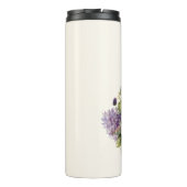 Wasserfarbe Lila Blume Bouquet-Bride- Thermosbecher (Rückseite)