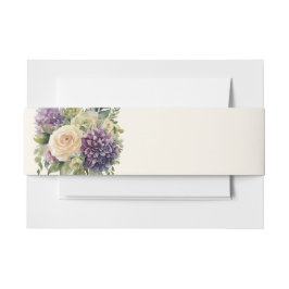 Wasserfarbe Lila Blume Bouquet-Wedding- Einladungsbanderole