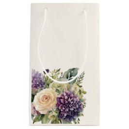 Wasserfarbe Lila Blume Bouquet-Wedding- Kleine Geschenktüte