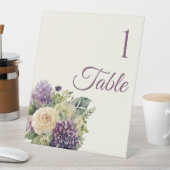 Wasserfarbe Lila Blume Bouquet-Wedding- Sockelschild (In Situ)