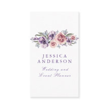 Wasserfarbe Lila Blumen Elegante Bohemisch