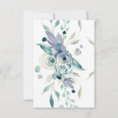 Wasserfarbe Lila Blumen Elegante Hochzeit RSVP Karte (Rückseite)