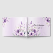 Wasserfarbe Lila BlumenGästebuch Gästebuch (Voll)