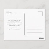 Wasserfarbe lila Blumenhochzeit Foto Vielen Dank Postkarte (Rückseite)