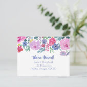 Wasserfarbe Lila Blütenwerbung Ankündigung (Stehend Vorderseite)