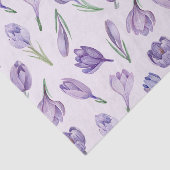 Wasserfarbe Lila Crocus Frühlingsblumen Seidenpapier (Ausschnitt)