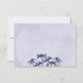 Wasserfarbe Lila Daisy Moderne Hochzeit / Veransta RSVP Karte (Rückseite)
