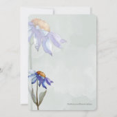 Wasserfarbe Lila Daisy Sage Grün Rustikale Hochzei Einladung (Rückseite)