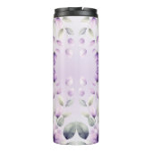 Wasserfarbe Lila floraler Wärmeleiter Thermosbecher (Rückseite)