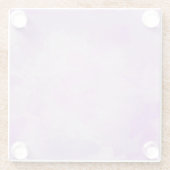 Wasserfarbe Lila Glasuntersetzer (Rückseite)