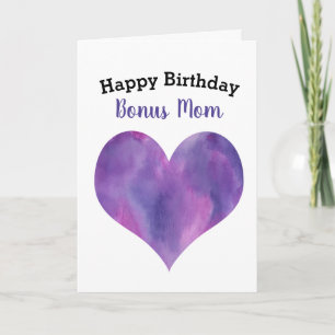 Wasserfarbe Lila Herz Alles Gute zum Geburtstag Bo Karte