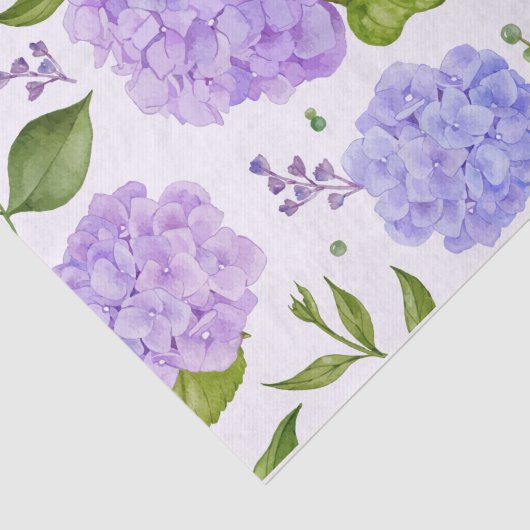 Wasserfarbe Lila Hydrangea-Blume Seidenpapier (Ausschnitt)